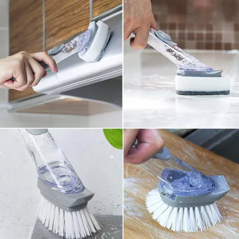 Decontamination Cleaning Brush Scrubber Dish Bowl Washing | Dish Wand Brush Set